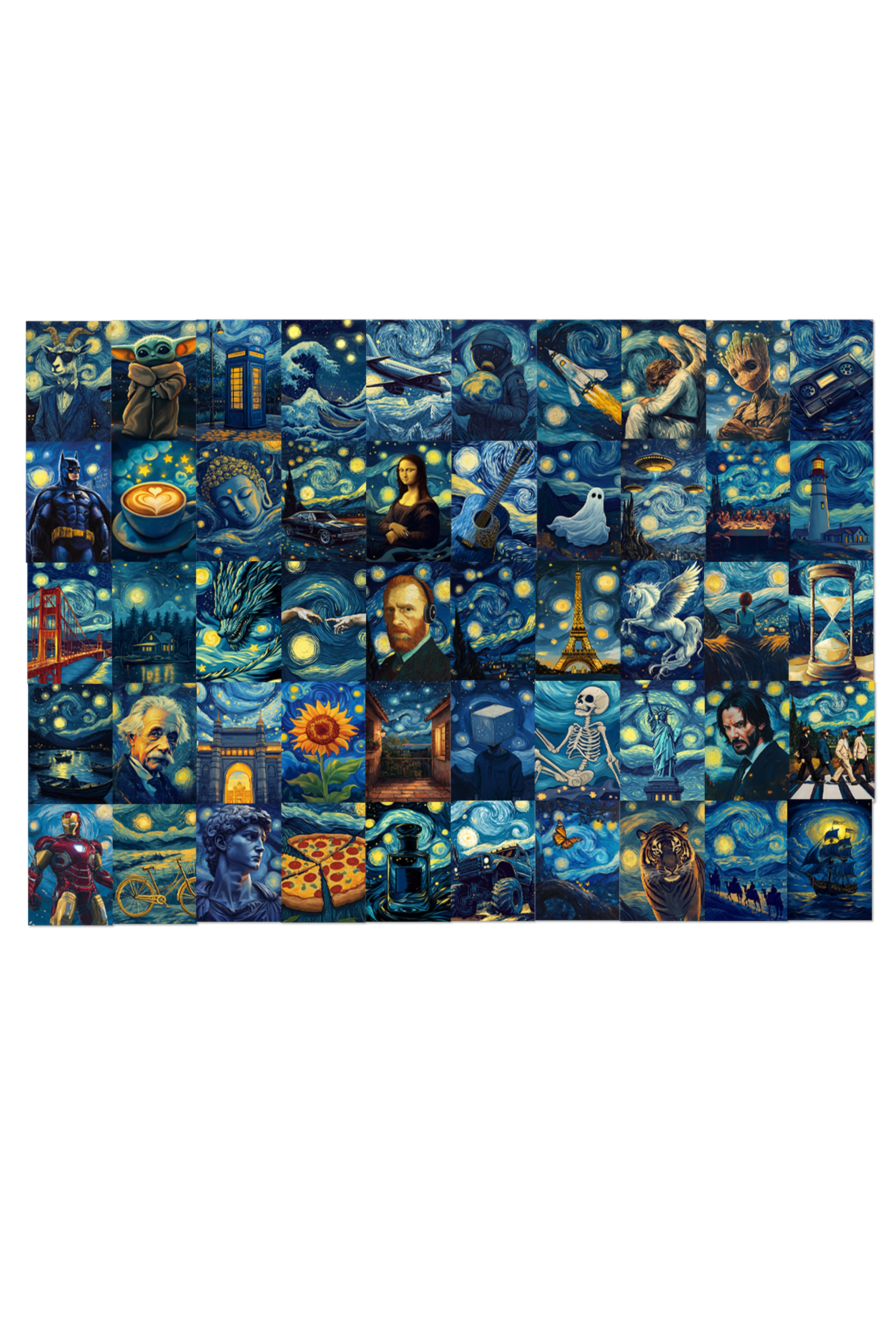 50 Epic The Starry Night Collage Set - Image 2