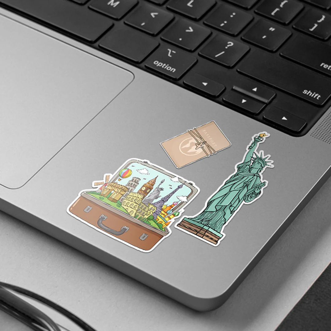 Aesthetic Travel Journal Sticker #01 | Stickerized | 5 Stickers - Image 2