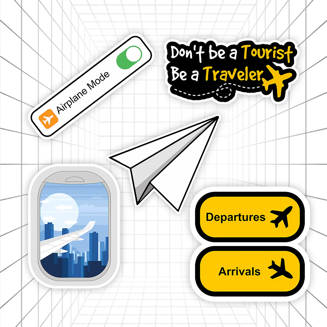 Aesthetic Travel Journal Sticker #02 | Stickerized | 5 Stickers
