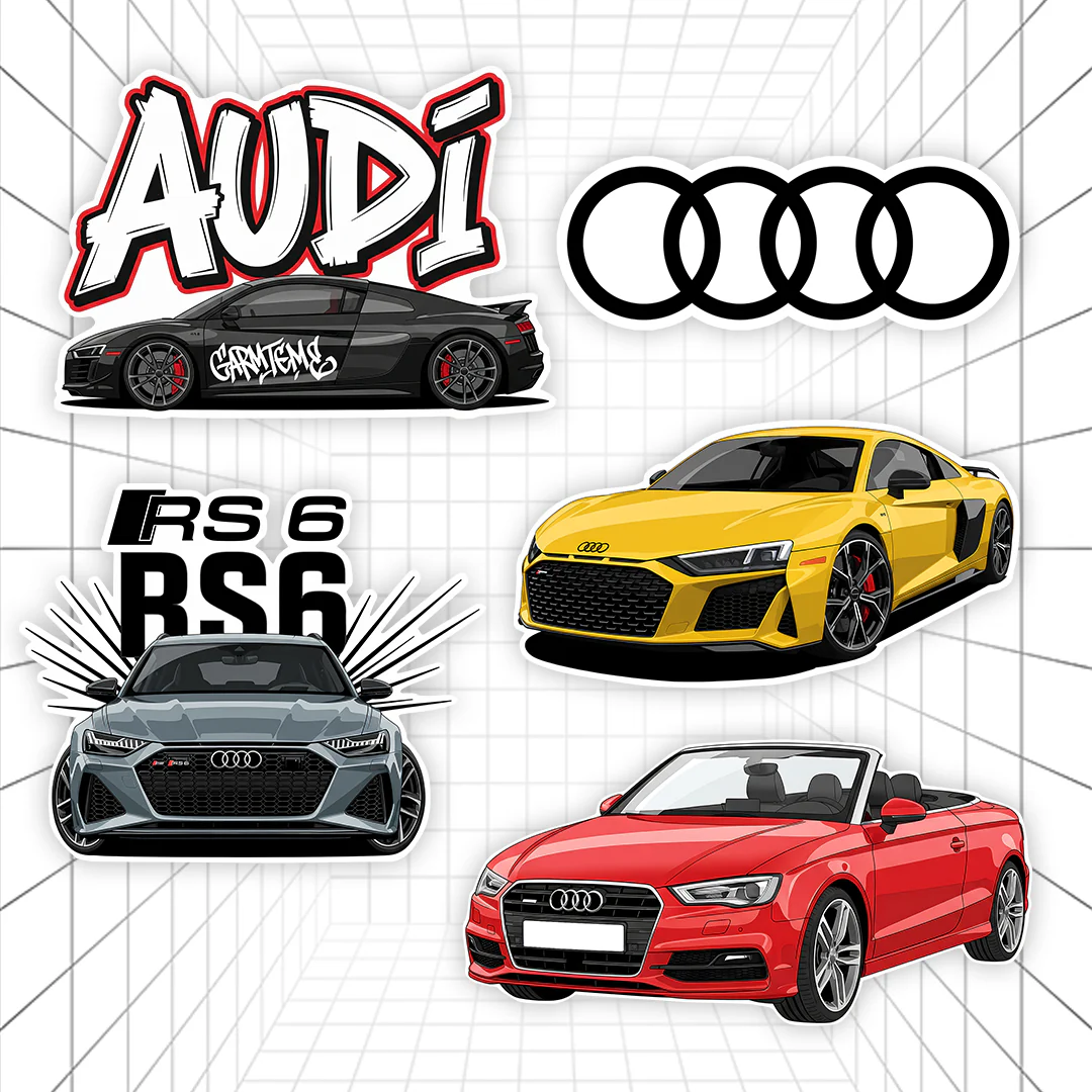 Audi Car Stickers #01 | Stickerized | 5 Stickers