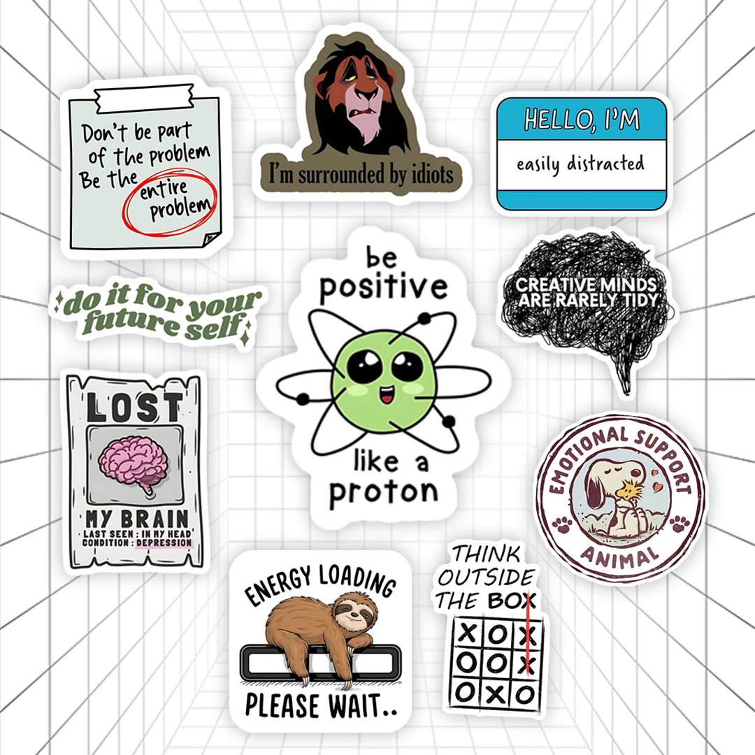 Funny Aesthetic Sticker #01 | Stickerized | 10 Stickers