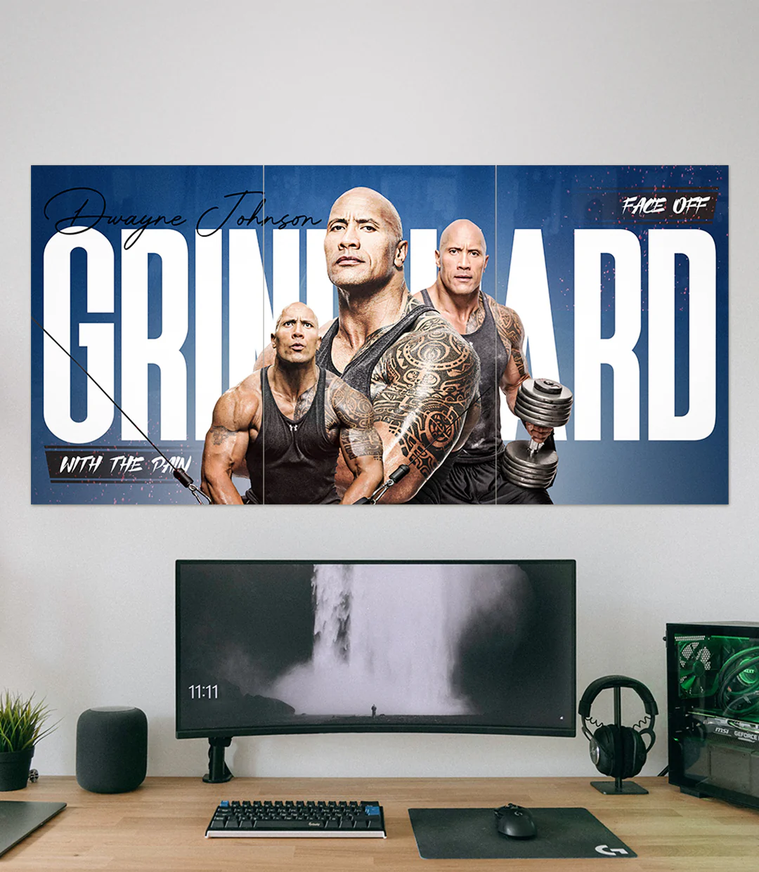 Grind Hard X Dwayne Johnson | Motivation | 3 Piece Set