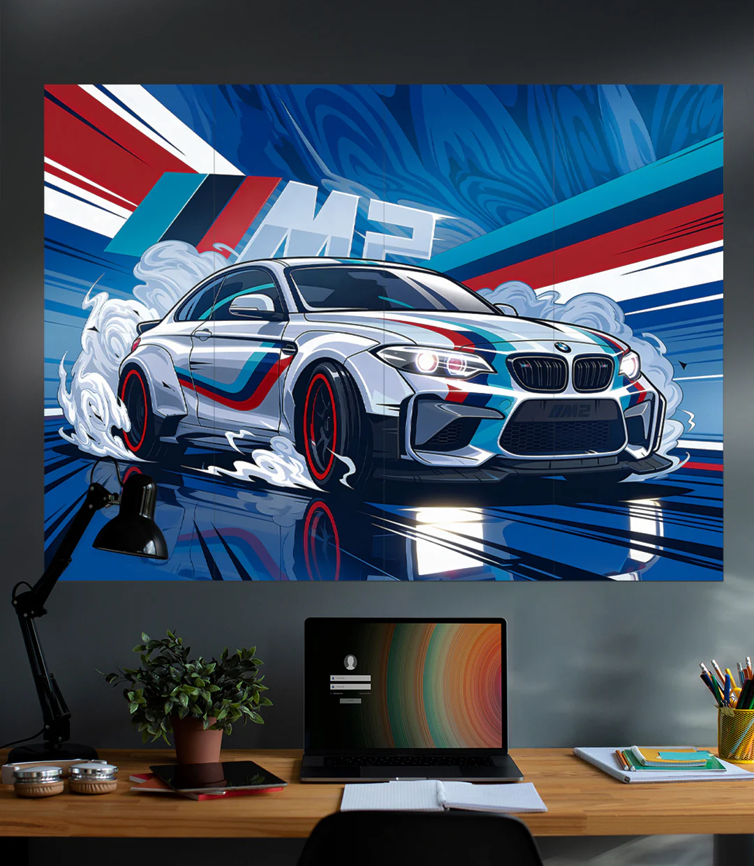 BMW M2 | VECTOR STYLE CARS | 8 Panel Split Wall Set - Image 4