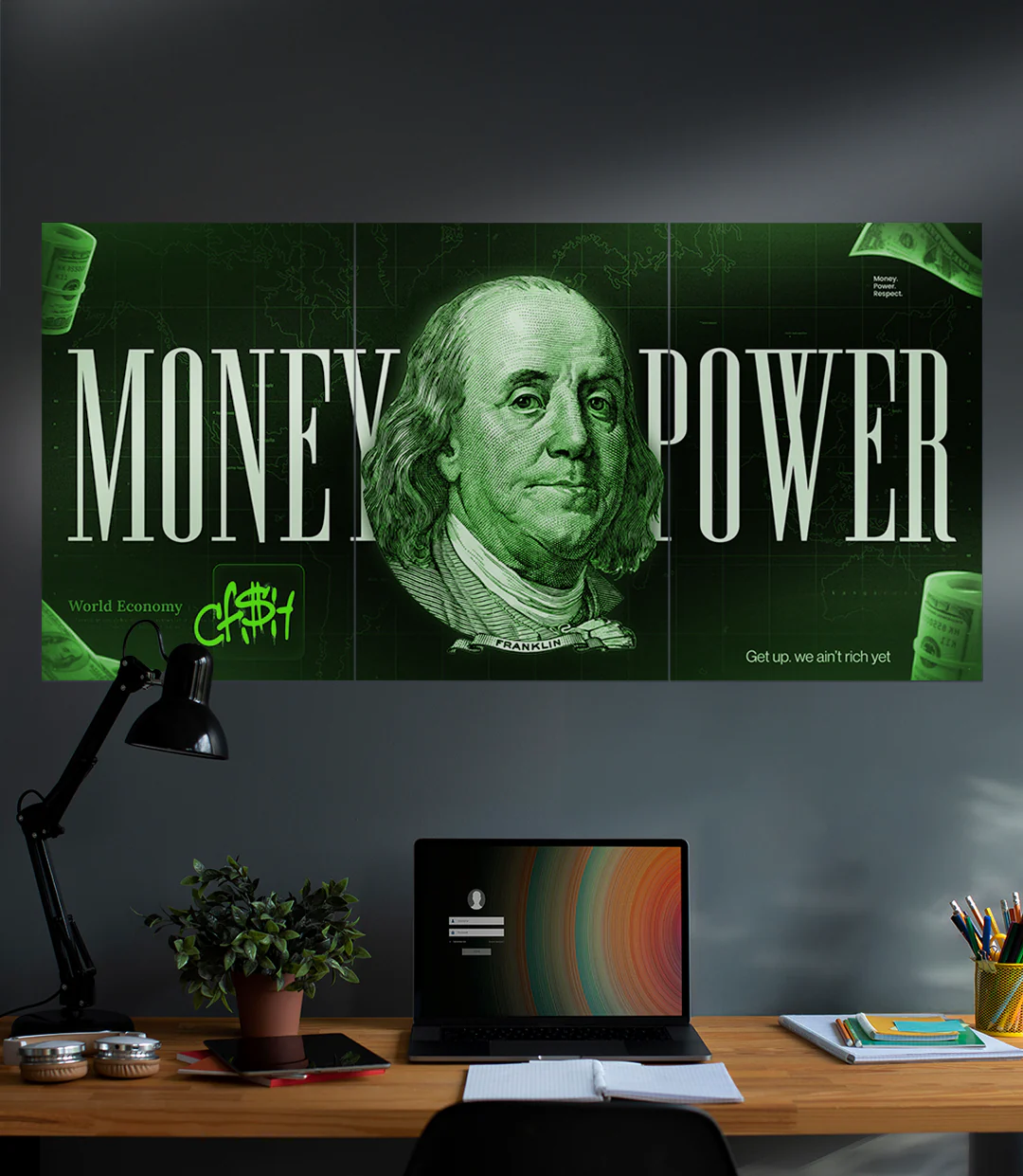MONEY x POWER x RESPECT | Benjamin Franklin | 3 Piece Set - Image 2