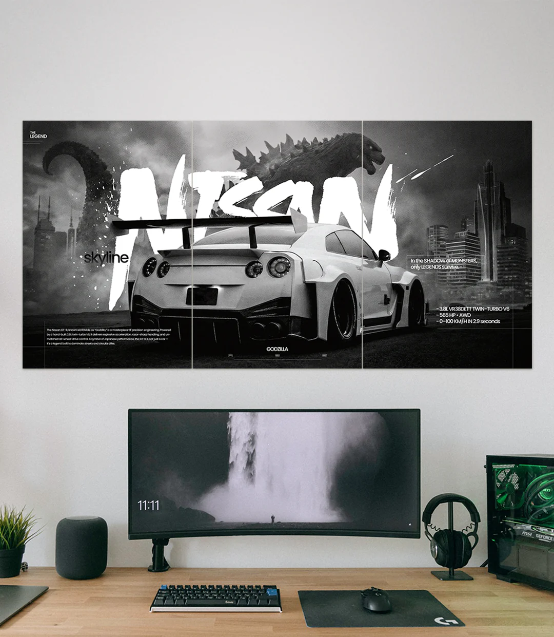 Nissan Skyline GOZILLA | Car Set | 3 Piece Set