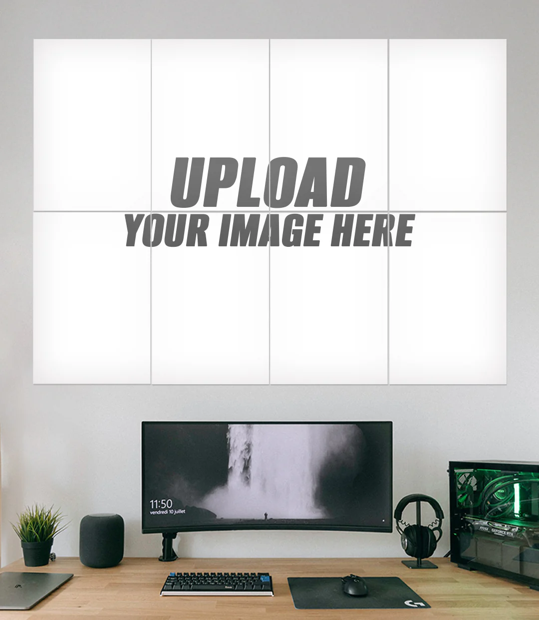 Personalize Your Wall Space | 8 Panel Split Wall Set