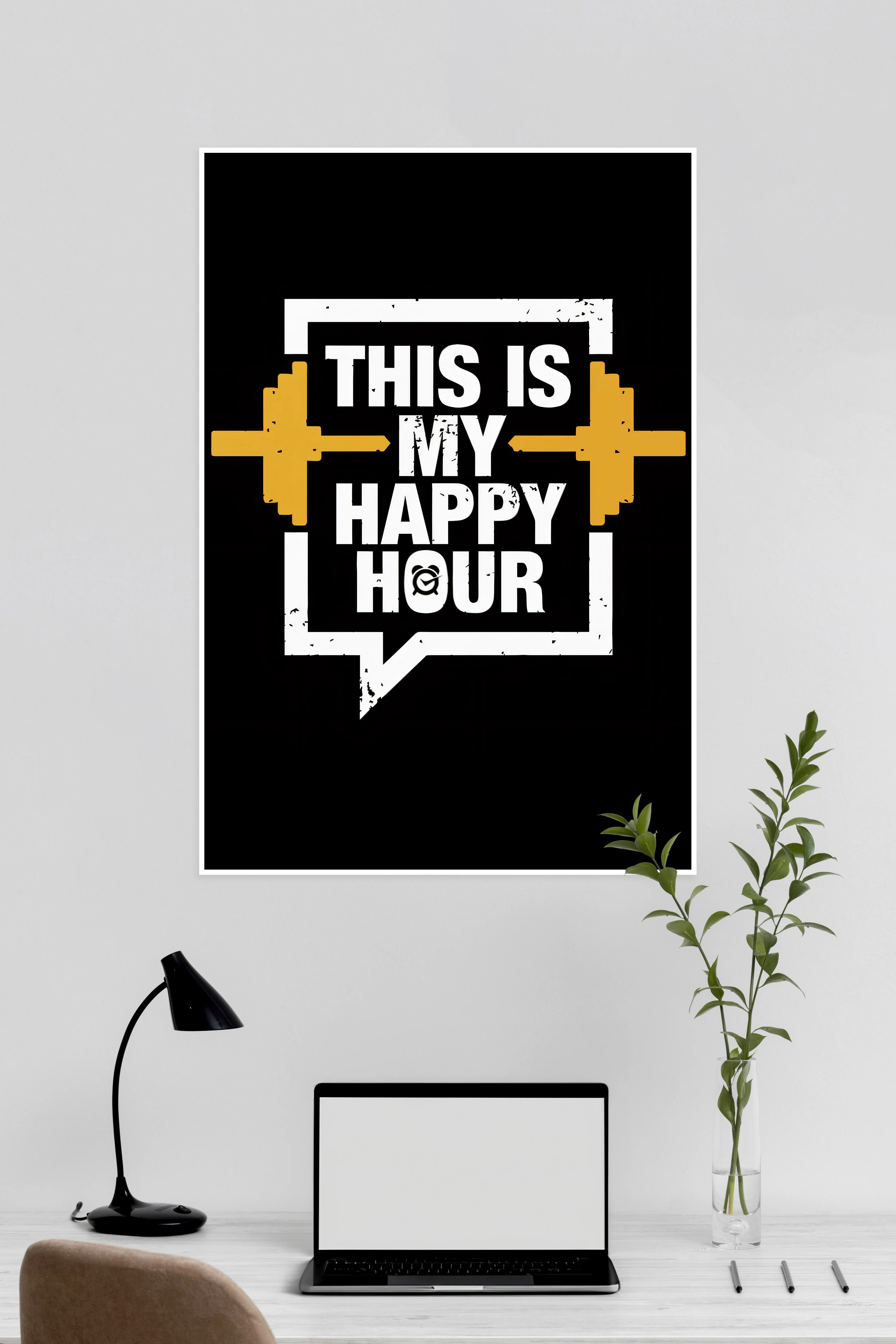This Is My Happy Hour | GYM | Motivational Poster